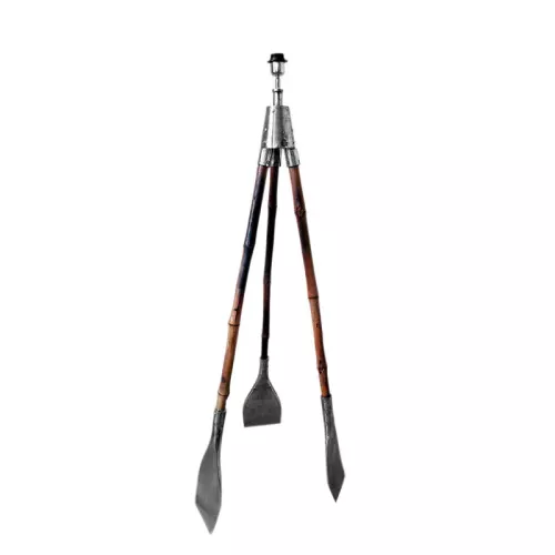 Payaa Floor Lamp 12x18x161cm Elect. With Mango Wood (110131)