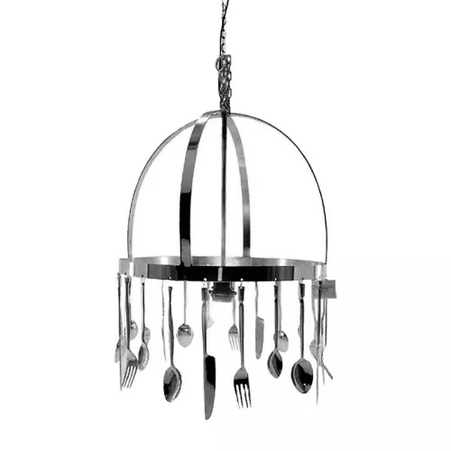 Payaa Plafondlamp 42x42x60cm gemaakt van bestek (110774)