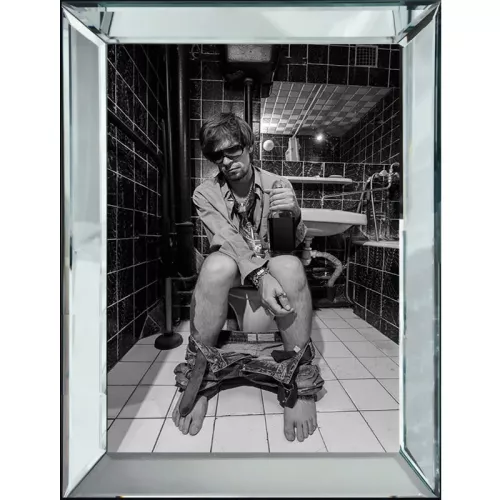 Payaa Man drinkt op toilet 70x90x4.5cm (115113)