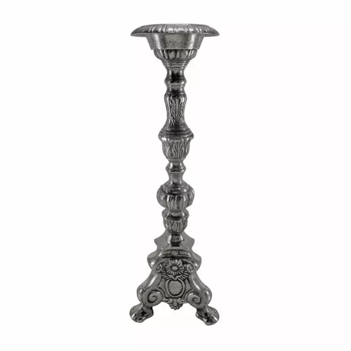 Payaa Kaarsenstandaard 15x13x44cm klassiek zilver onbewerkt (200171)