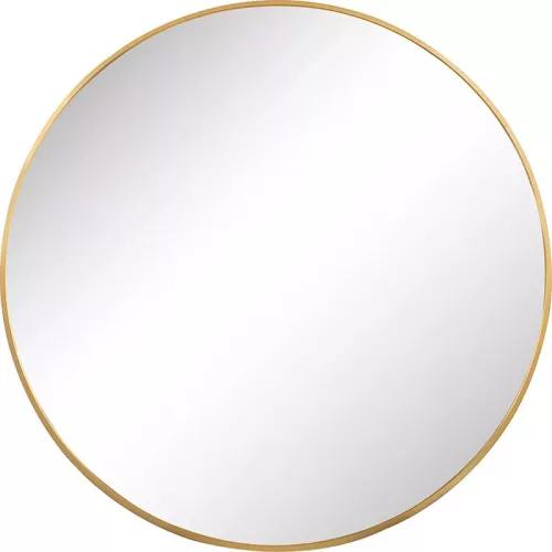 Gouden wandspiegel rond 60cm